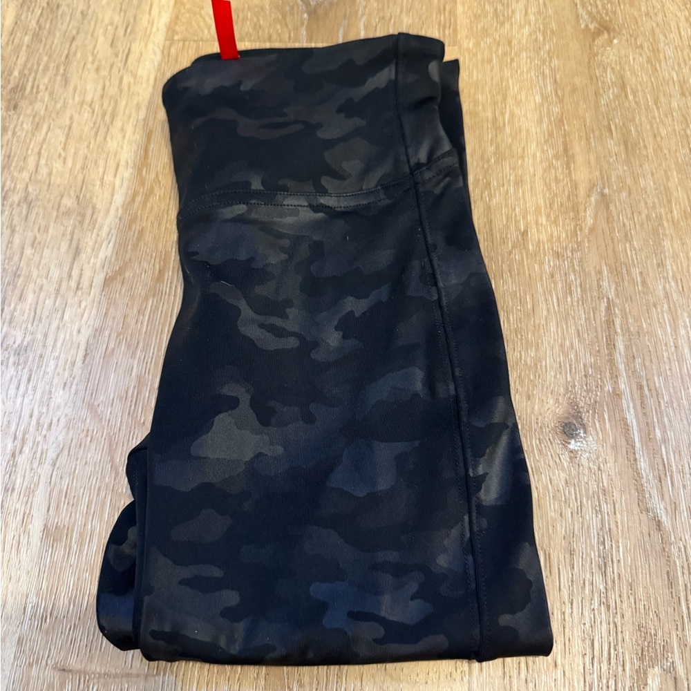Spanx Black Camouflage Leggings